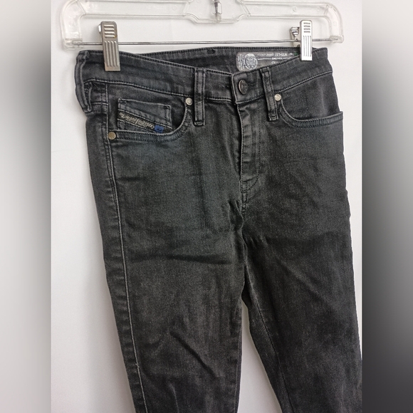 DIESEL Designer Casual Goth Black Skinny Jeans Modern Regular Fit (#1,415) - Picture 7 of 11